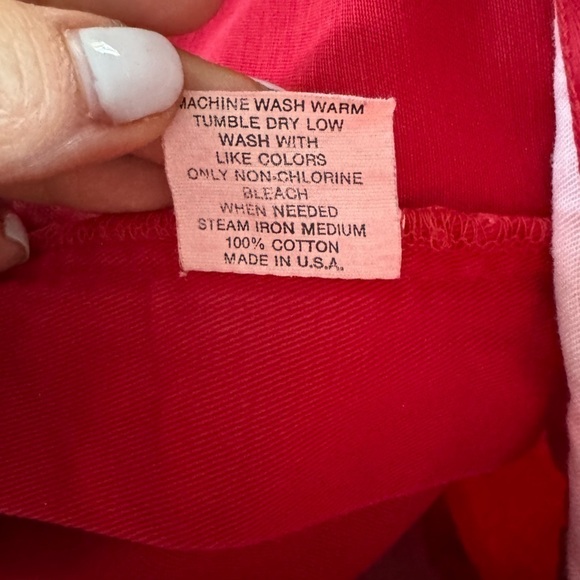 Vintage 80s Polo Ralph Lauren Pleated Pants Mens 36X32 Red 100% Cotton Made USA - Picture 6 of 10